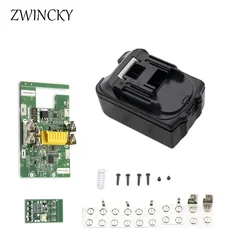 ZWINCKY 18650 obudowa baterii dla Makita 18V z płytka obwodu drukowanego elektronarzędziami wskaźnikowymi BL1850 BL1830 BL1860 obudowa baterii zestaw etui