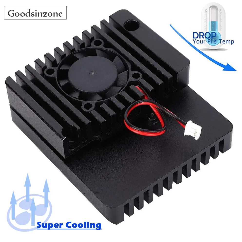 Passive Cooling Metal Case For NanoPi R2S, Aluminium Alloy Armor Case with Fan Heatsink Kit for NanoPi R2S