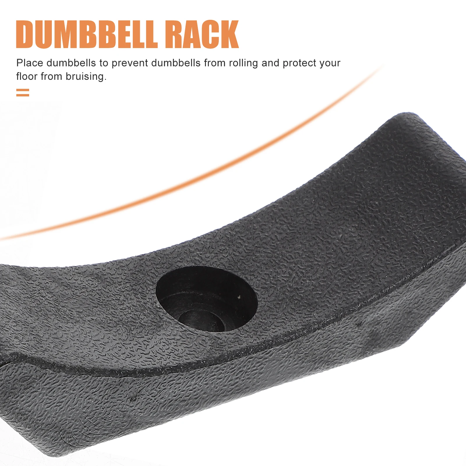 

6 Pcs Dumbbell Rack Black PP 140mm Heavy Duty Stand Storage Solution Anti Roll Floor Protection Fitness Equipment Accessory