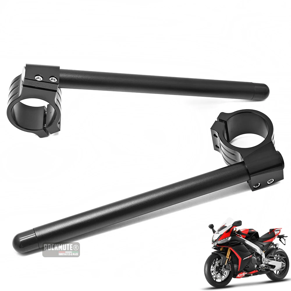 51mm Fork Clip On Handlebar For Aprilia RSV1000 MILLE R 2000-2005, RSV4 2009-2019 Racing Motorcycle Split Handle Bar Clip-Ons