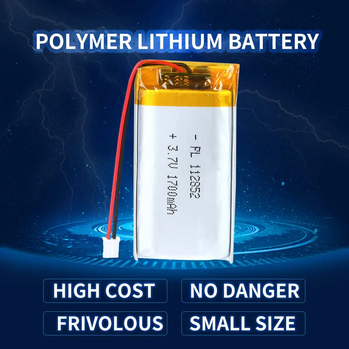 3.7V 1700MAh Sạc 112852 Pin Lipo