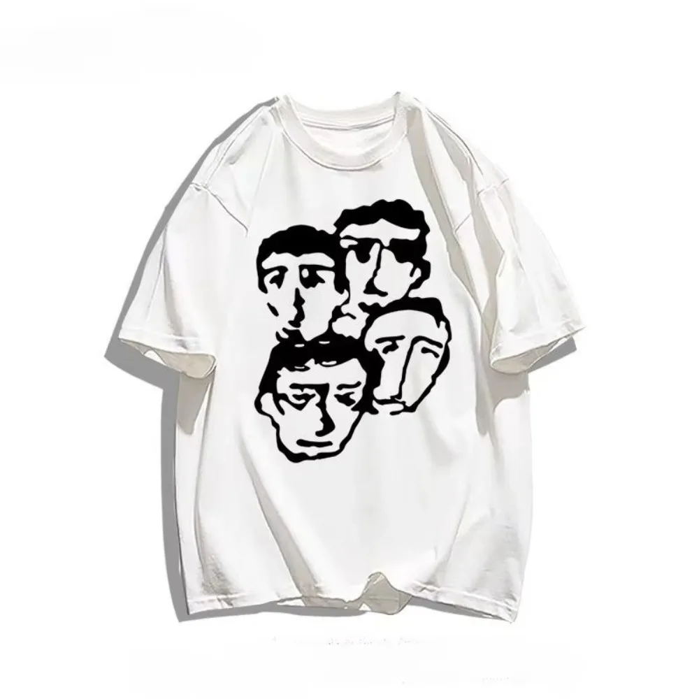 

Motorcycle 2025 men's and women's street pattern printed T-shirt summer pure cotton breathable Korean version short sleeves