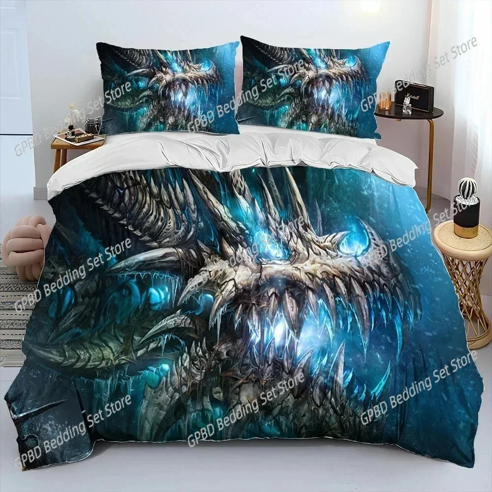 3D Print Game World Warcraft WOW Comfortable Duvet Quilt Cover Pillowcase Bedding Set Children Bedroom Decoration Home Textile