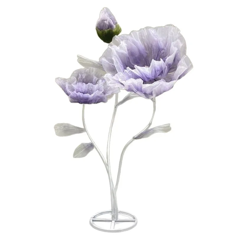 Poppy simulation flower art wedding road guide ornament wedding photography decorative flower