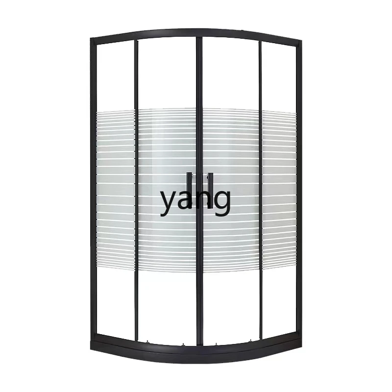 

LZR tempered glass bathroom sliding door dry and wet separation partition bath screen