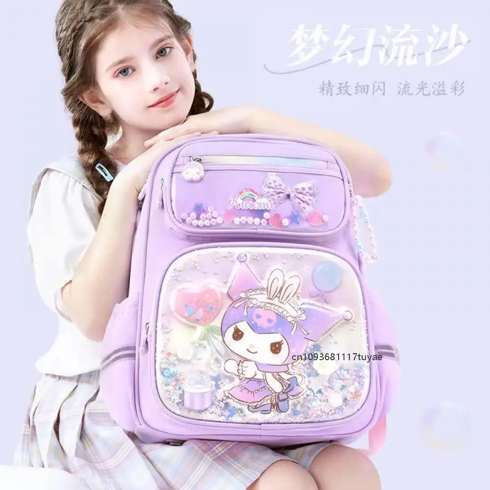 

Cinnamoroll Kuromi Student School Bag Grade 1-3-6 New My Melody Backpack Spine Protector Burden Reduction Cute School Supplies