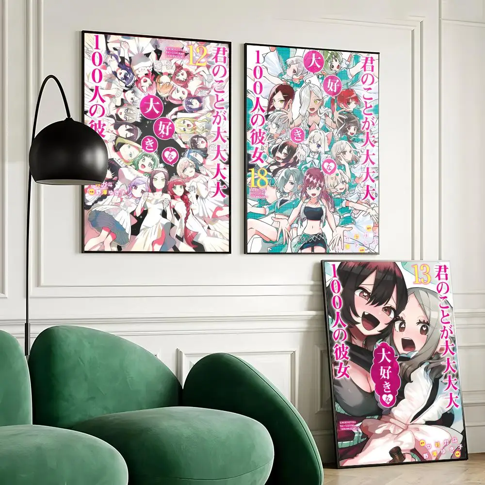 The 100 G-Girlfriends Who Really Love You Poster Stickers Painting HD for Bedroom Living Room Home Self-Adhesive Decor Gift