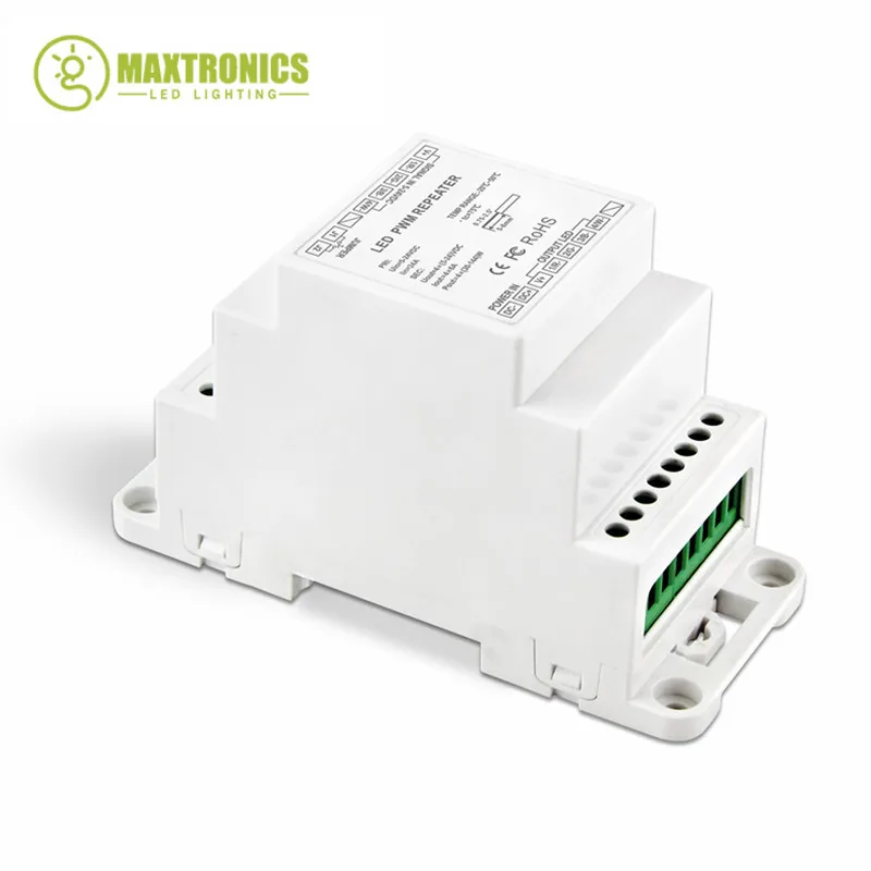 BC-964-DIN Ripetitore Led di Potenza Din Rail DC5V 12V 24V di Ingresso Led DMX Amplificatore 4Ch canali di Uscita Amplificatore di Segnale