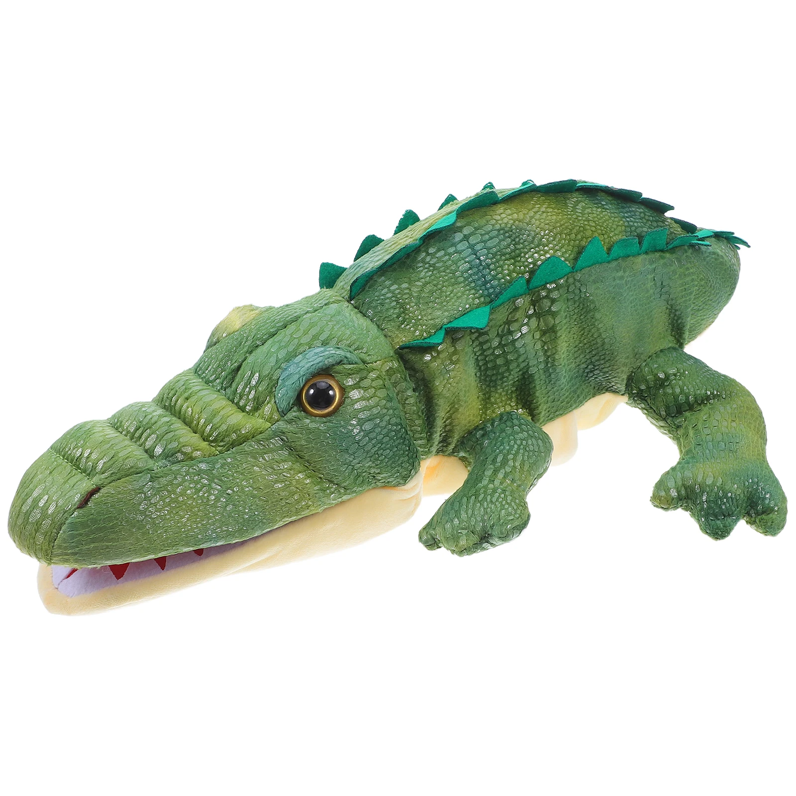 Gant interactif à bouche mobile pour enfants, main d'alligator, éducatif pour jeu de rôle, conte de fées, marionnette en peluche douce