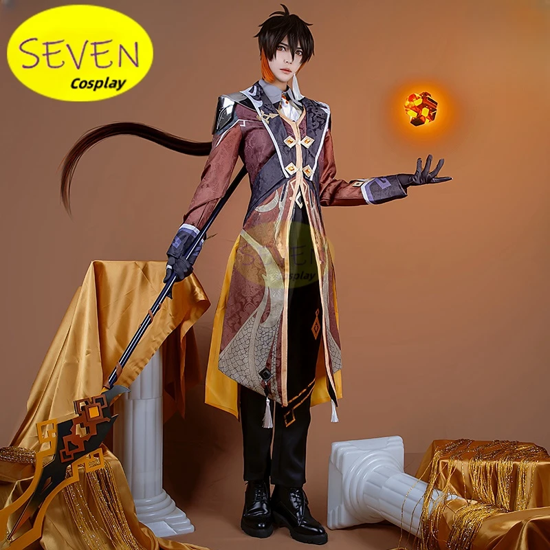 Zhongli Cosplay Game Genshin Impact Role Playing Costume Set IN STOCK SEVEN Cosplay