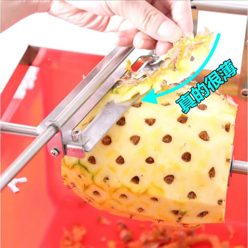 Stainless Steel Pineapple Peeler Semi-Automatic For Kitchen Pineapple Peeler Eye Remover Hand Crank Commercial Fruit Knife Tools