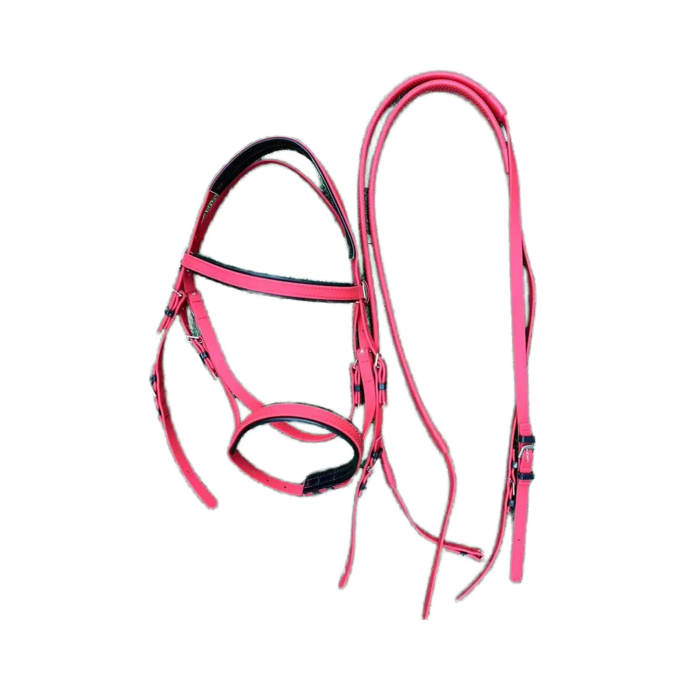 

Genuine Leather Anatomical PVC Horse Bridle and Halter Adjustable Embossed Horse Equipment 2