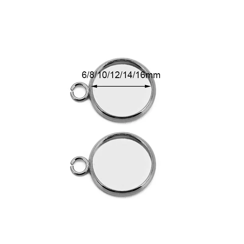 20pcs PVD Stainless Steel Necklace Pendants Settings Base