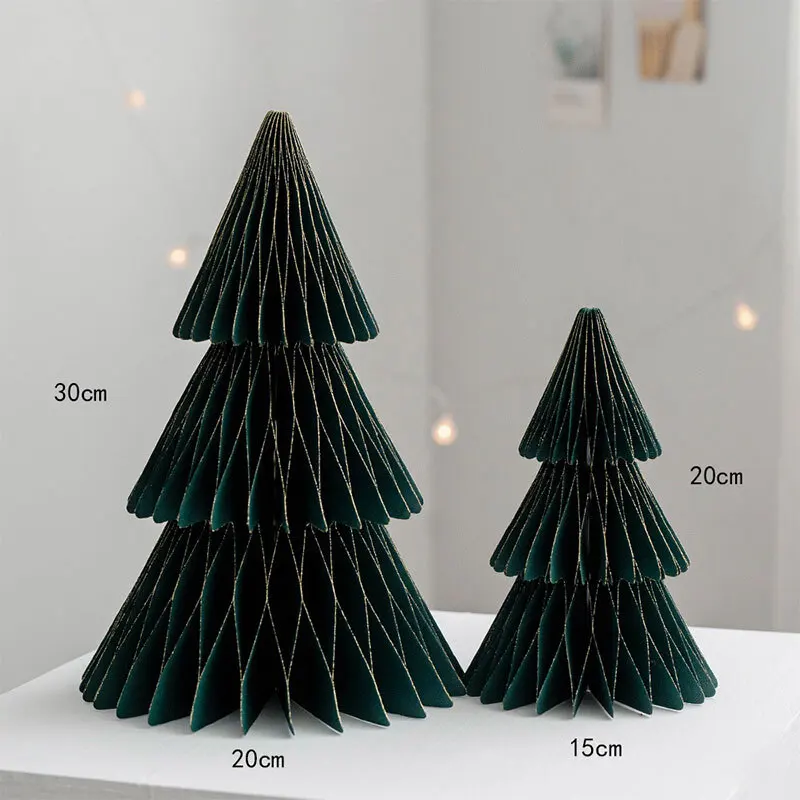 مجموعة زينة ورقية لعيد الميلاد للاستخدام المكتبي والمنزلي مصممة لتعزيز جو احتفالي على أسطح مختلفة #5