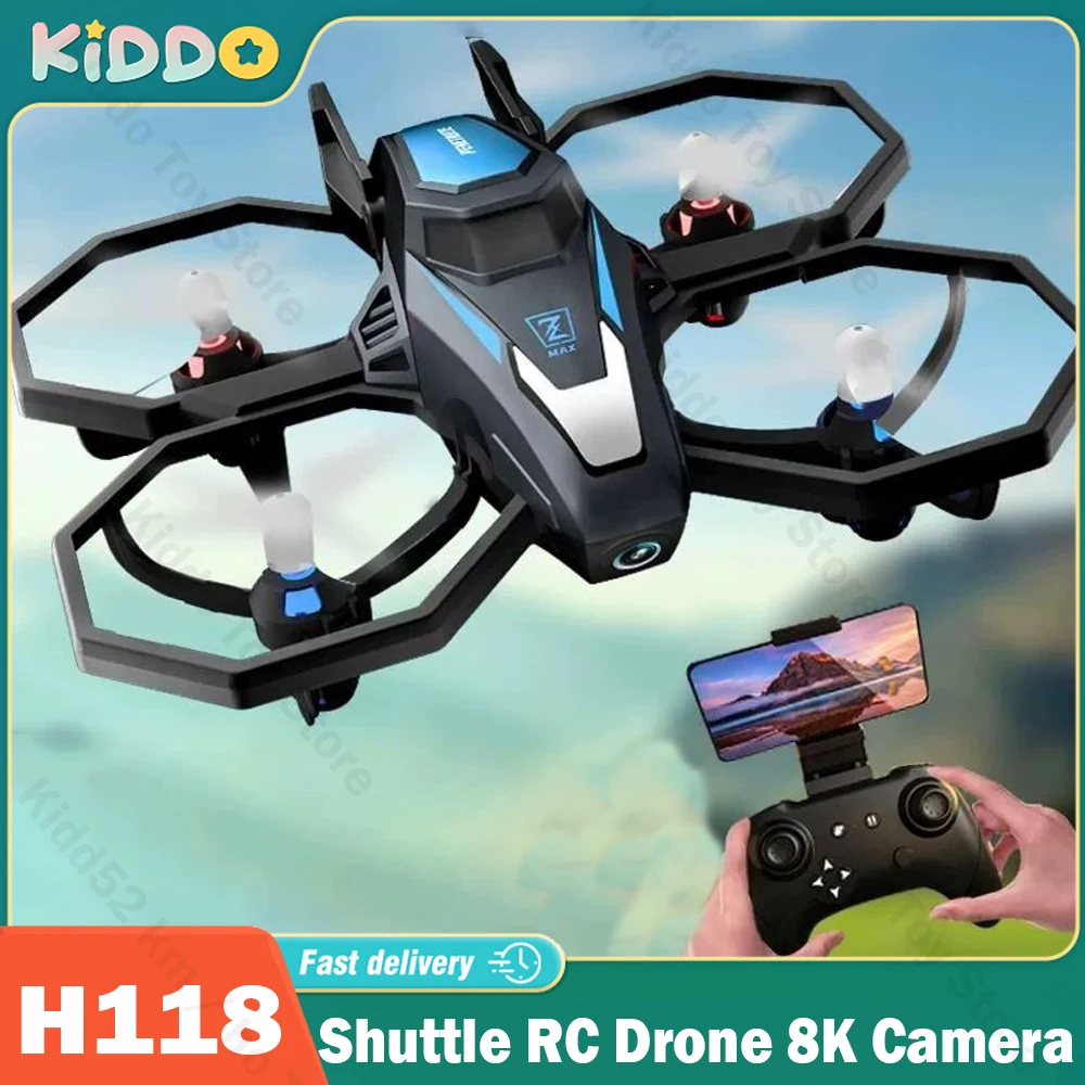 Shuttle RC Drone JJRC H118 8K Camera Headless Mode High Speed Flips Rotation Altitude Hold Remote Control Helicopter Aircraft