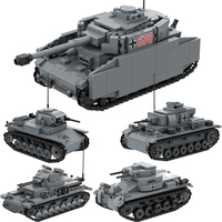 WWII German Tank Panzer I II III IV Flakpanzer MK103 Military Building Block Toy Army Bricks Assembly Set Compatible with Brands
