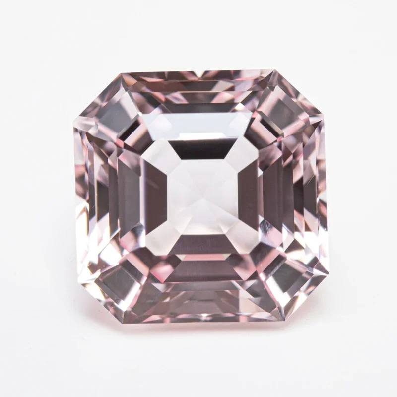 

Lab Grown Sapphire Sakura Pink Color Square Asscher Cut VVS1 Charms DIY for Jewelry Making Materials Selectable AGL Certificate