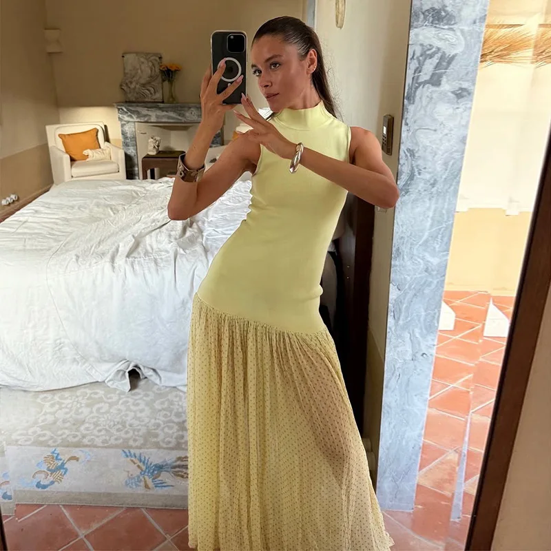 

Женские брюки Me Polka Dot Patchwork Slim с круглым вырезом, высокой талией, из ацетатного волокна, однотонные, весенние, короткие