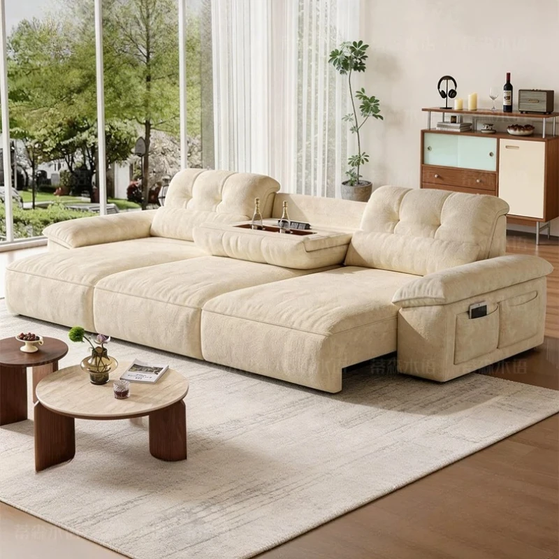 Fabric 3 Seater Electric Sofa Armrest Waterproof Oversized Luxury Recliner Sofa Loveseat Modern Lazy Divano Letto Home Furniture