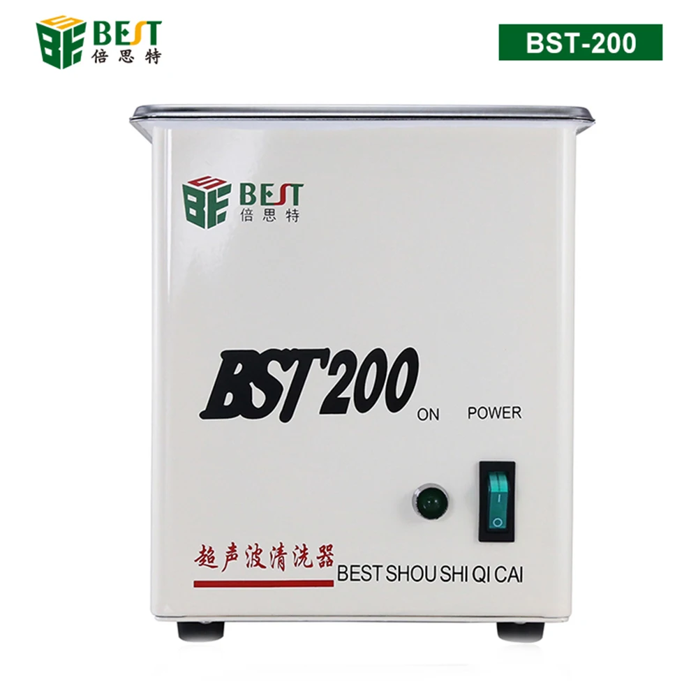 

BST-200 Stainless Steel Portable Ultrasonic Cleaner for Jewelry Glasses Dental Nozzle Phone Soldering Supplies