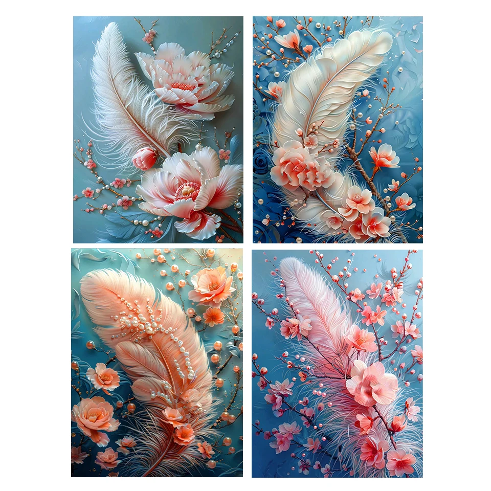 

Diamond Painting Collection 2024 New Dream Fantasy Embroidery Cross Feather Flower Landscape Home Decor Decoration Gifts