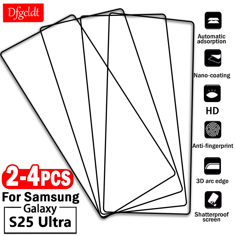 

2-4Pcs Screen Protector Tempered Glass for Samsung Galaxy S25 S24 Ultra Protective Film for Samsung S23 S22 Plus S25 Edge Glass