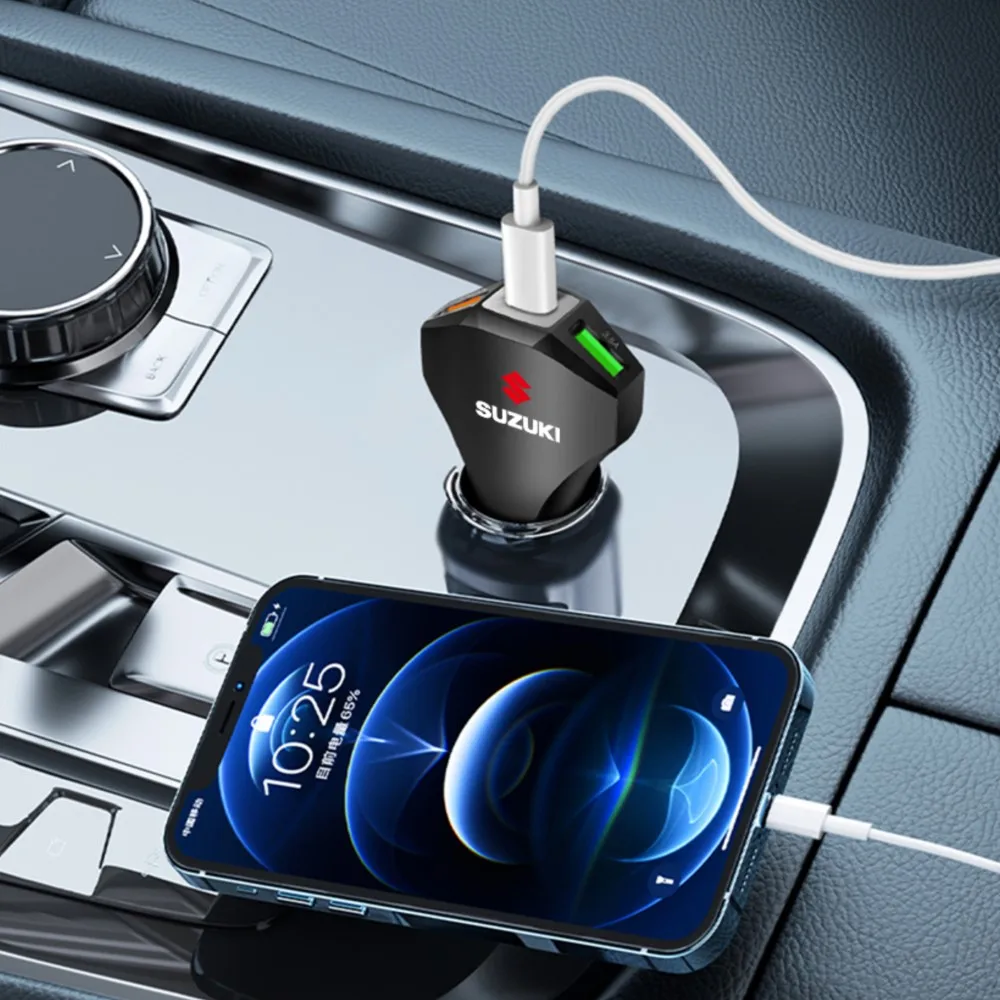 

Автомобильное зарядное устройство USB типа C, адаптер для зарядки телефона, прикуриватель для Suzuki Ignis Alto Baleno Grand Vitara Swift SX4 Jimny