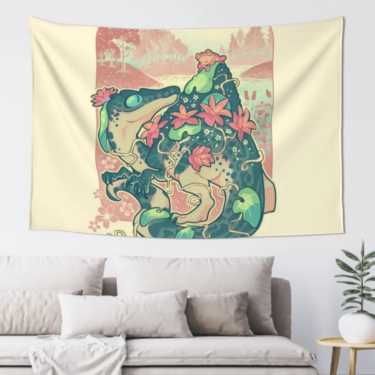 

Aquatic buddies Tapestry Wall Tapestries Room Decor Korean Style Outdoor Decoration Tapestry