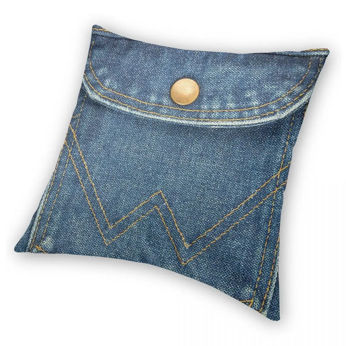 

Denim Square Pillowcase Polyester Pillow Cover Velvet Cushion Decor Comfort Throw Pillow For Home Living Room