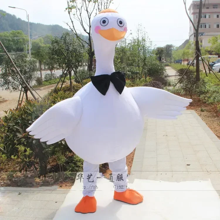 Big White Goose Mascot Advertising Easter Goose Mascot Costume Cosplay Adult Fancy Dress Outfit Suits