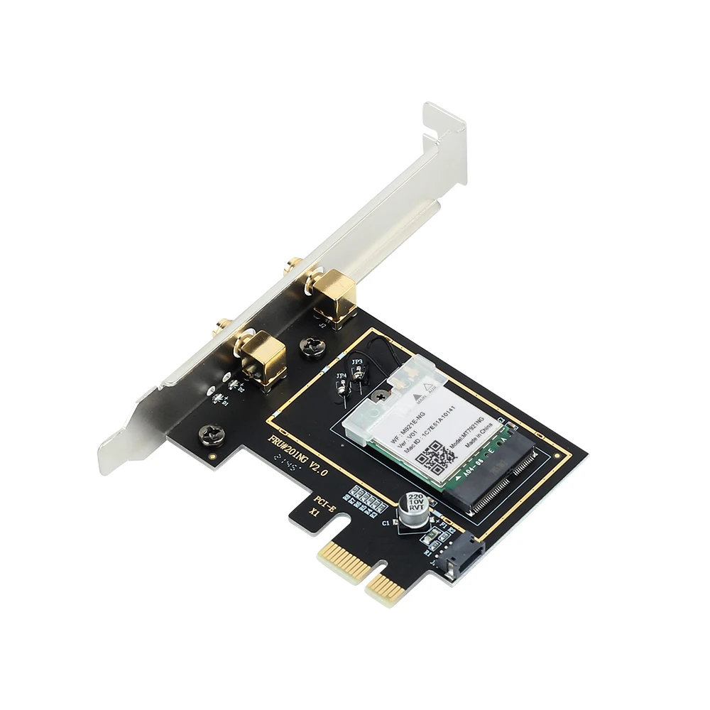 Adattatore WiFi 6 PCIe AX1800 Adattatore PCIe desktop wireless 1800Mbps BT5.2 802.11 AX Scheda WiFi dual band 2.4G/5G per Win10/11