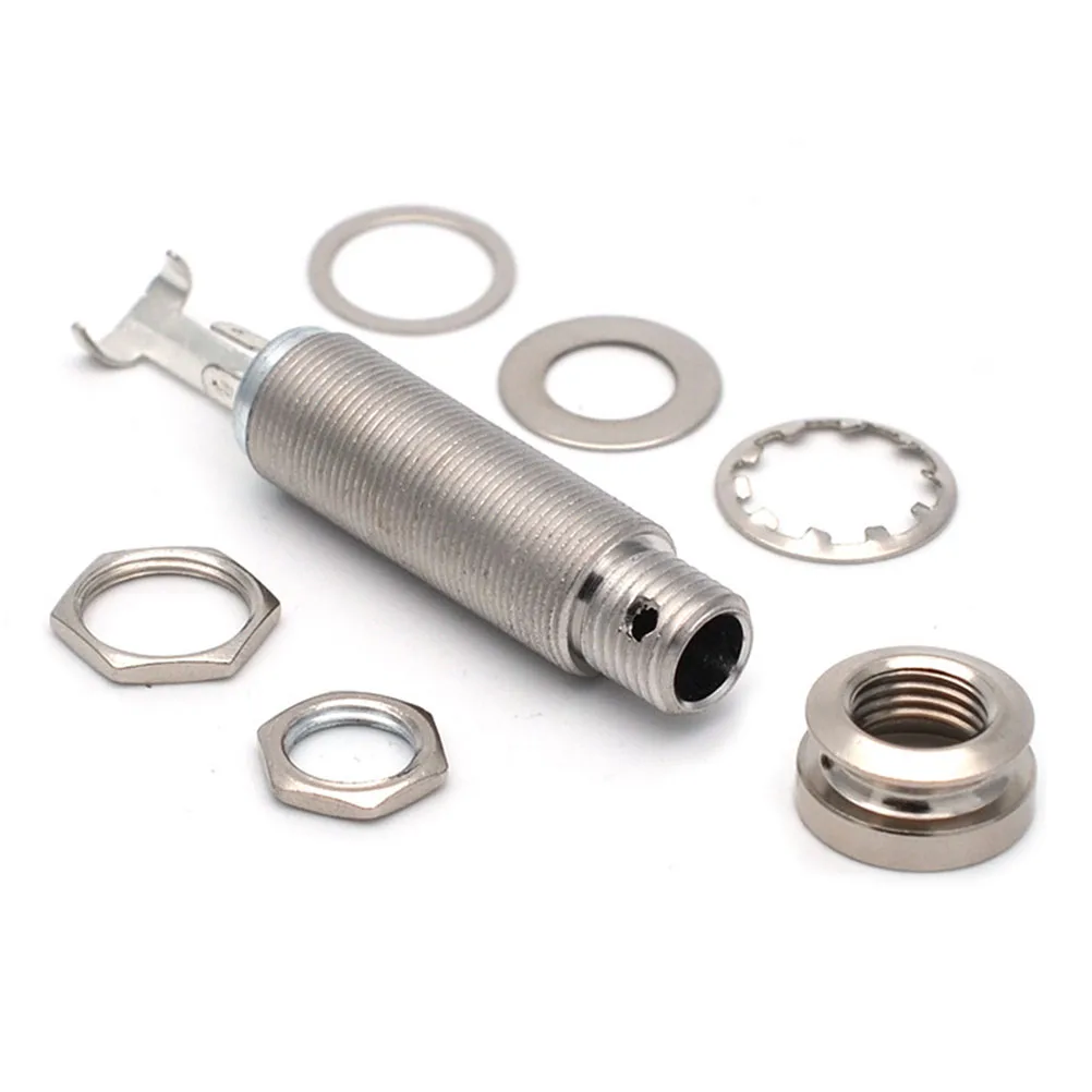 

Guitar Stud Socket Silver Output End Pin Electric Efficient Pickup Jack Endpin Metal Threaded Practical High Performance