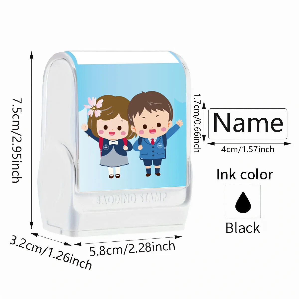 Personalized Waterproof Stamp for Clothing, Personalized Ink Pad Stamps, Children's Name,boy and girl