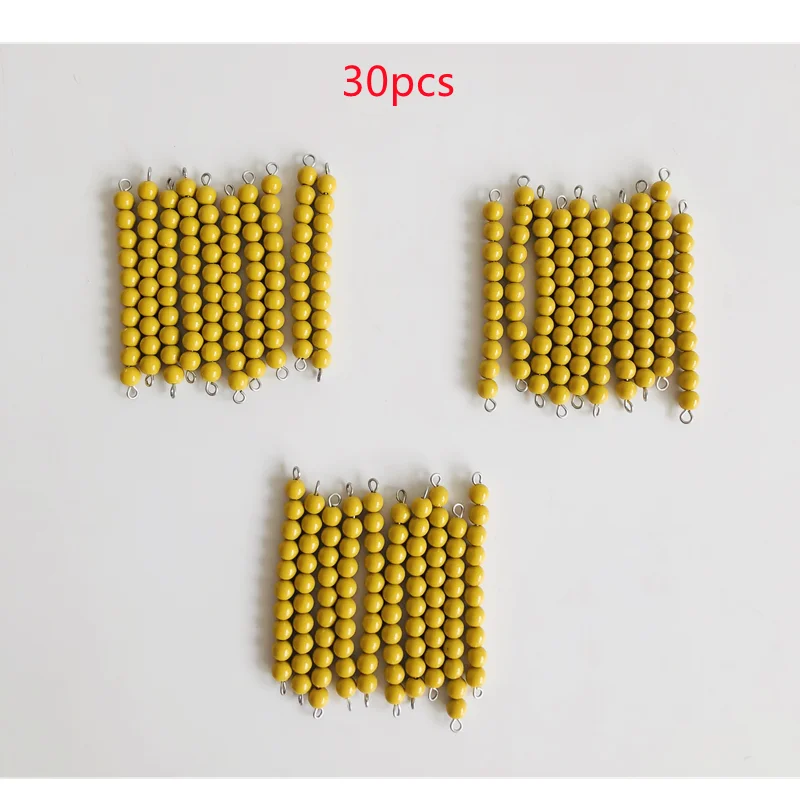 Montessori contas de ouro barra de 10 materiais matemáticos crianças aprendizagem recursos contando jogo educação infantil brinquedo matemática