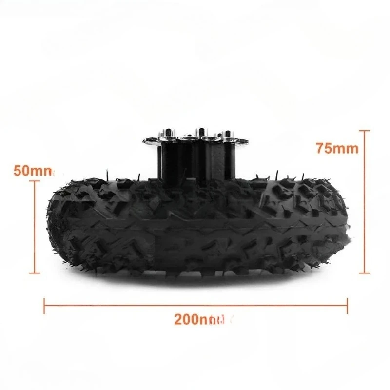 500W Dual Drive Electric Cart Conversion Kit Easy Carry 200kg 8 Inch Wheel Set for DIY Electrical Pull Barrow Trolley Capacity