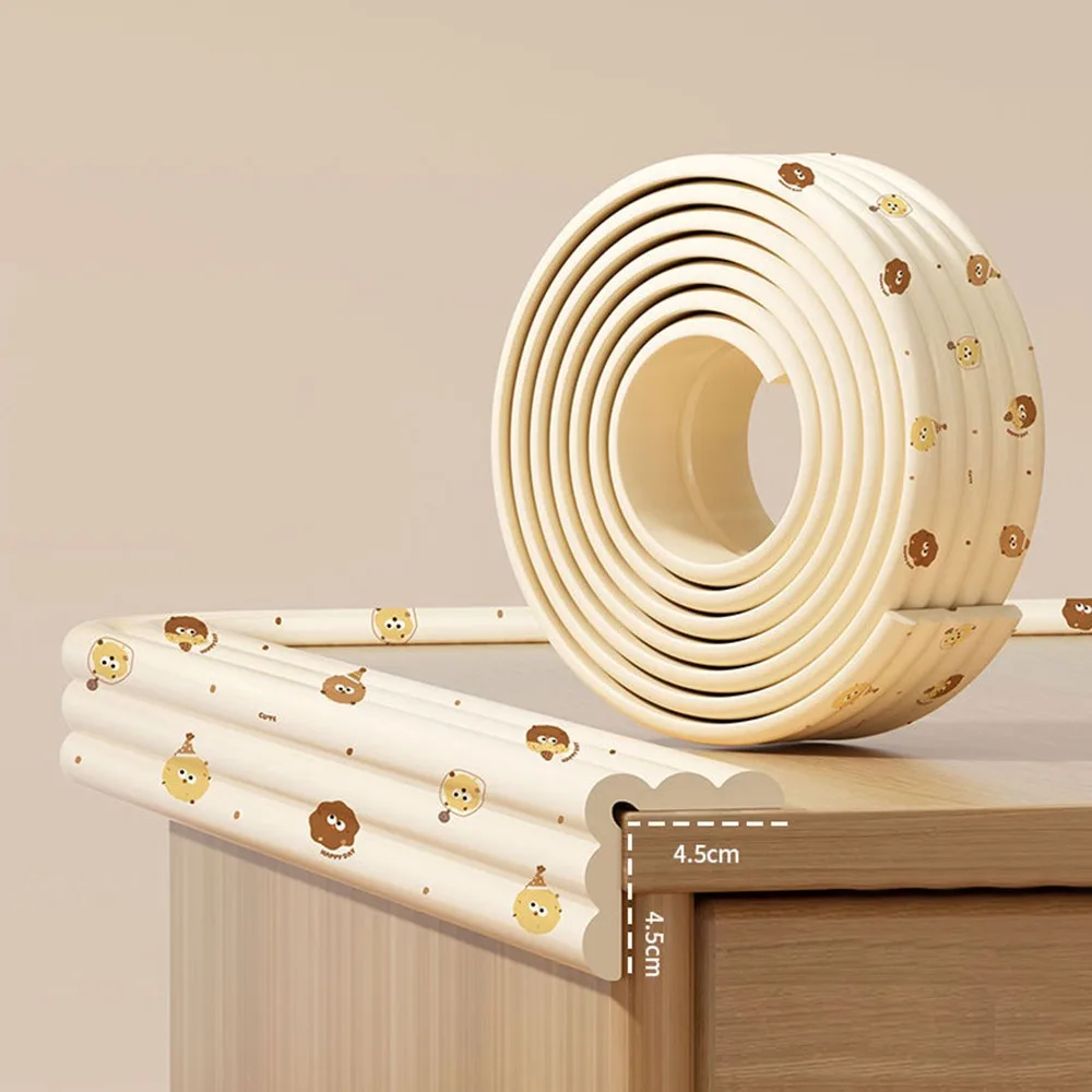 Durable 2m Desk Edge Guard Strip Soft Thickened Wall Corner Protector Waterproof Self Adhesive Foam Bumper for Baby Safety