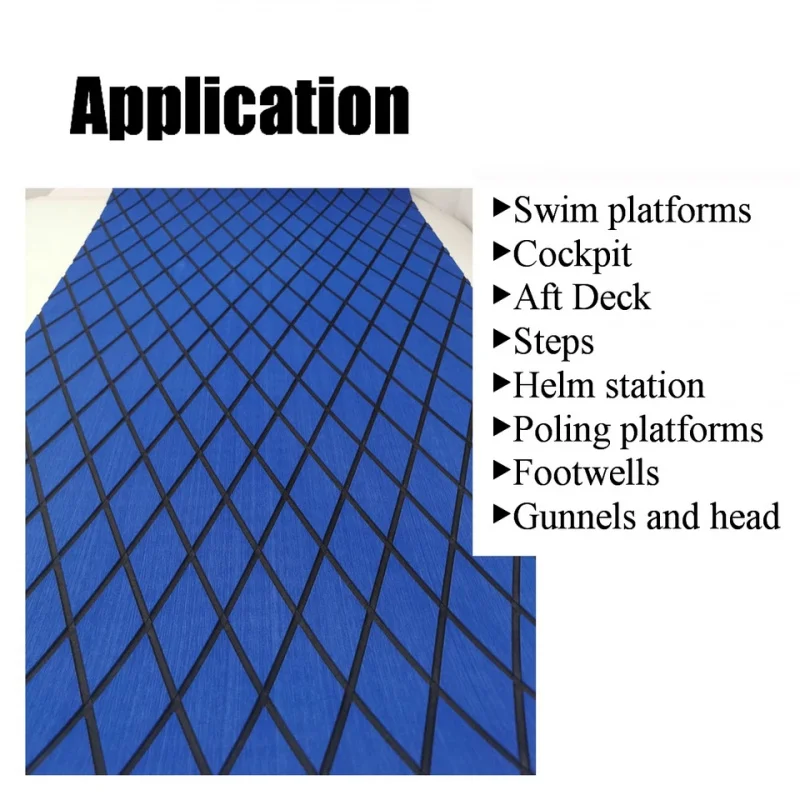 240cm x 60cm x 6mm(94.5''x23.62''x0.24'') Redluck Blueprint Antiderrapante EVA Barco Iate marinho nroom ou piso carava