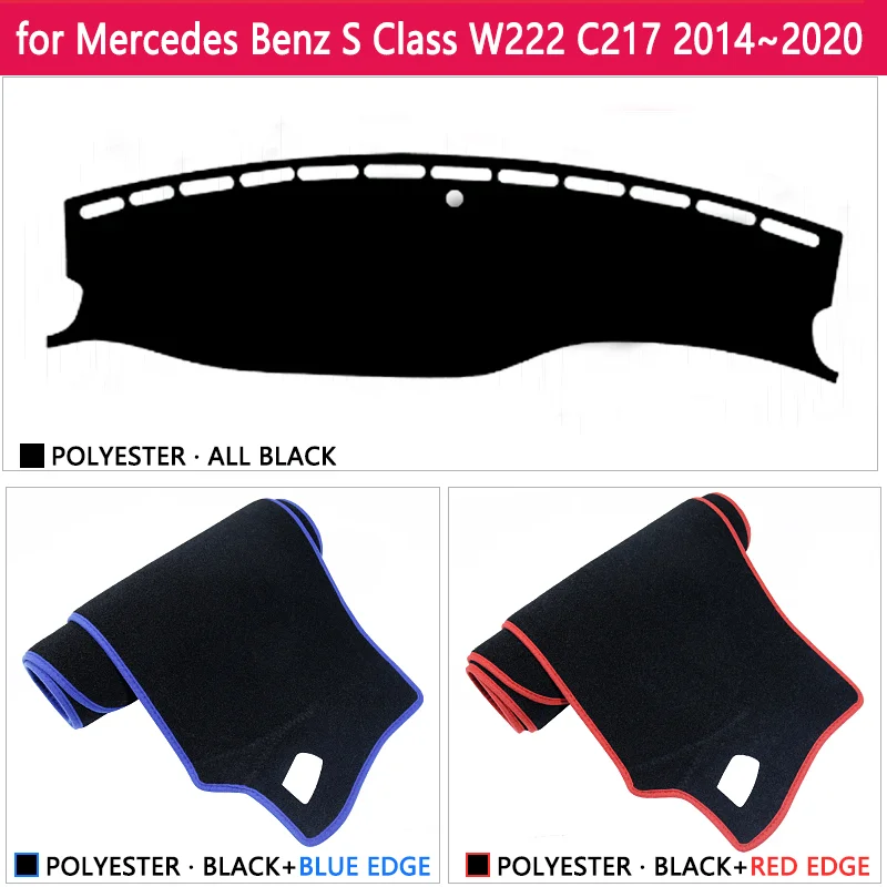 Dashboard Cover Board Mat Carpet Pad for Mercedes Benz S Class W222 C217 A217 2014~2020 Anti-sun Shade Cape Car Accessorie 2015