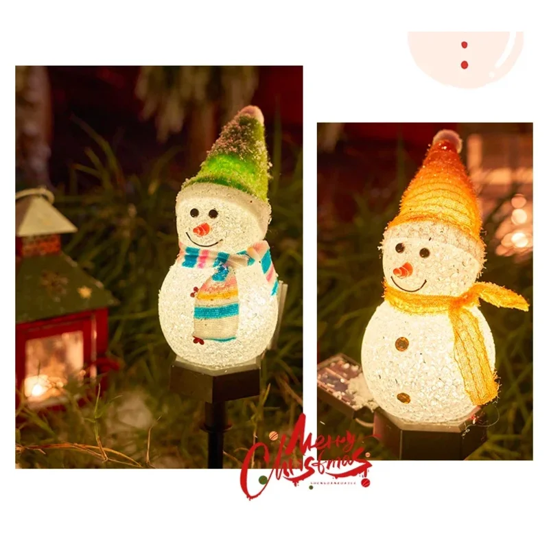 Christmas led lights snowman outdoor solar lawn courtyard floor decoration lights balcony scene arrangement lights