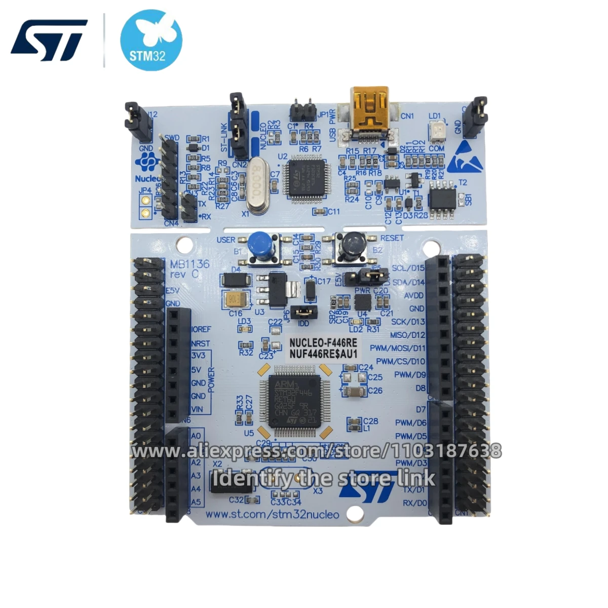 1PCS/LOT NUCLEO-F446RE Nucleo-64 Development board STM32F446RET6 Original stock