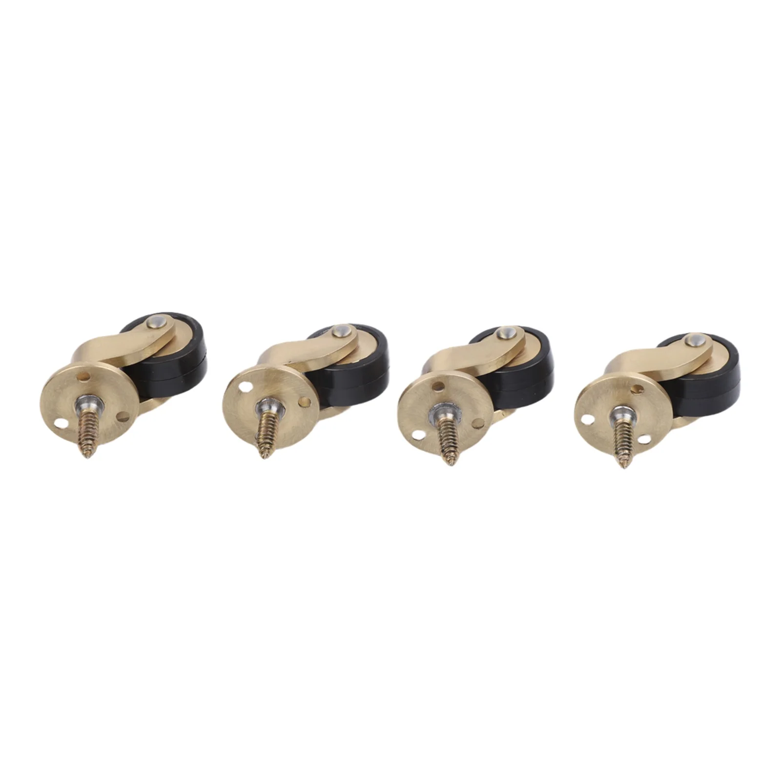 Caster Wheels Set 360 Degree Wheels Whisper-Quiet Operation Aesthetic Brushed Finish Compact Size Casters Whisper Quiet Caster