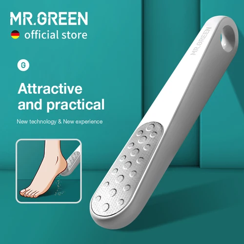 MR.GREEN-Lima de pies removedor de callos de doble cara para piel muerta, herramientas de pedicura profesionales, raspador de Callas, lijadora de pies, filador de talón