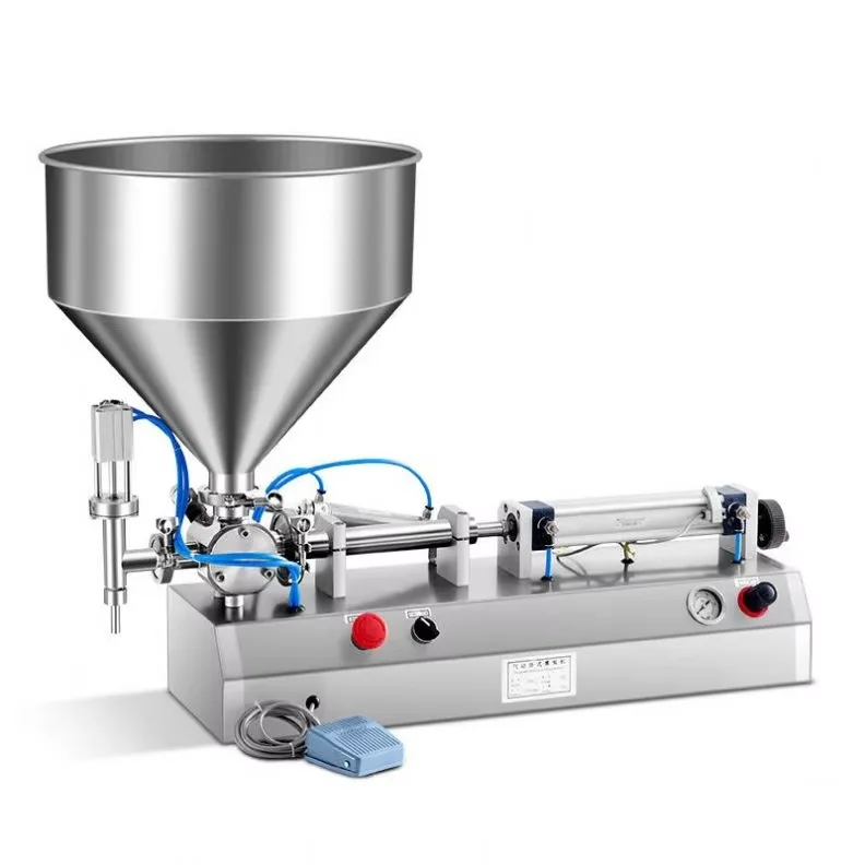

%a forHorizontal Paste and Liquid Filling Machine Semi-Auto for Toothpaste/Yogurt/Honey 10-5000ml Adjustable*