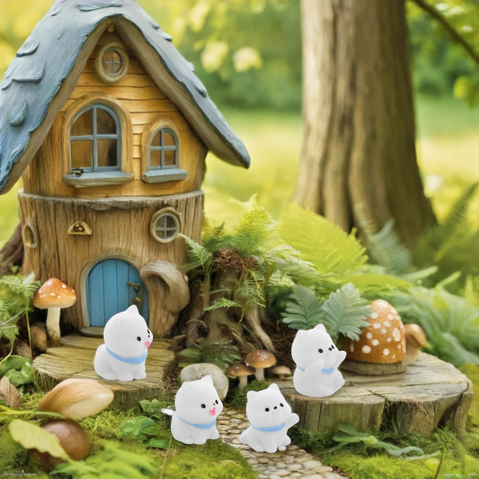 8 pezzi piccoli decorazioni per cani in resina collezione di micro paesaggi per progetti artigianali fai da te composizioni bonsai giardini fatati casa delle bambole
