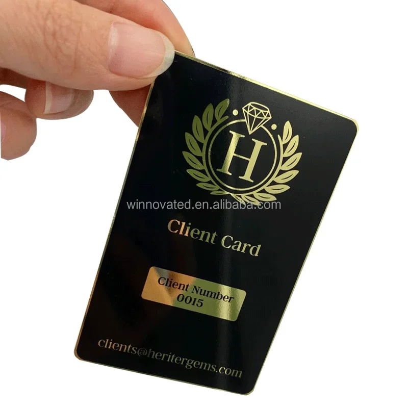

Laser Cut Premium Custom Membership Black Metal Business Card