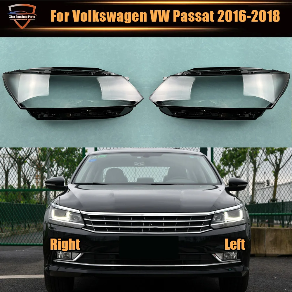 For Volkswagen VW Passat 2016 2017 2018 (medium) Headlamp Cover Transparent Headlight Lens Plexiglass Replace Original Lampshade