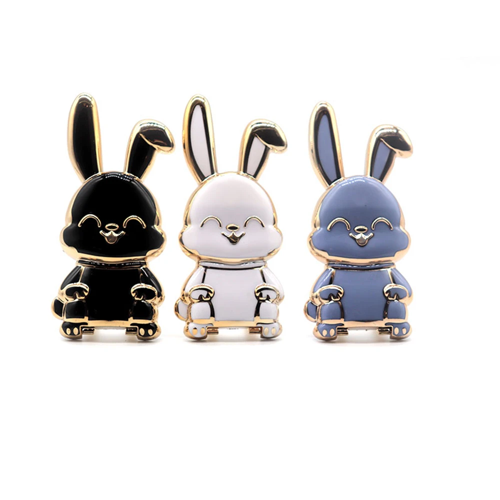 1~6PCS Finger Ring Holder For Phone Cute Rabbit Shape Mobile Phone Holders Universal Cell Phone Stands Foldable Finger Ring