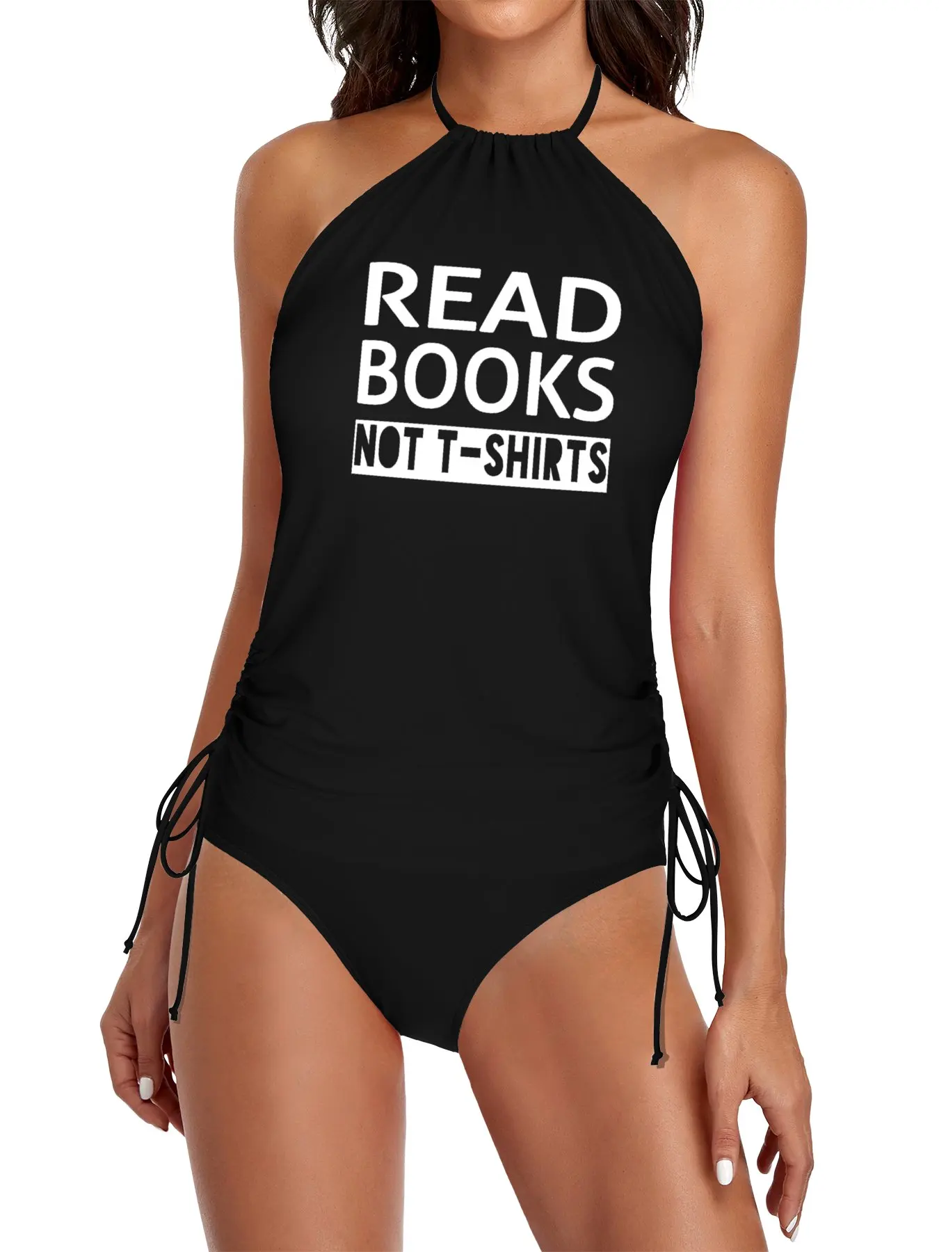 

Read Books Not T-Shirts Split Swimsuit Set women's swimwear woman swimwear swimsuits women beachwear woman 2025