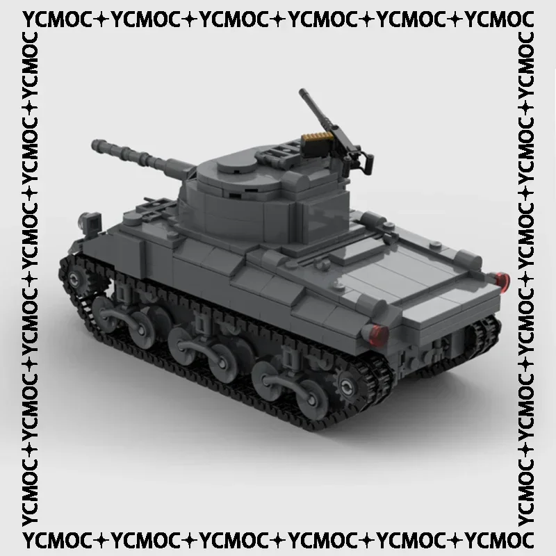 Moc Bouwstenen Militair Model Zware Tanks M4 Technische Bakstenen DIY Assemblage Constructie Speelgoed Voor Kinderen Vakantiecadeaus