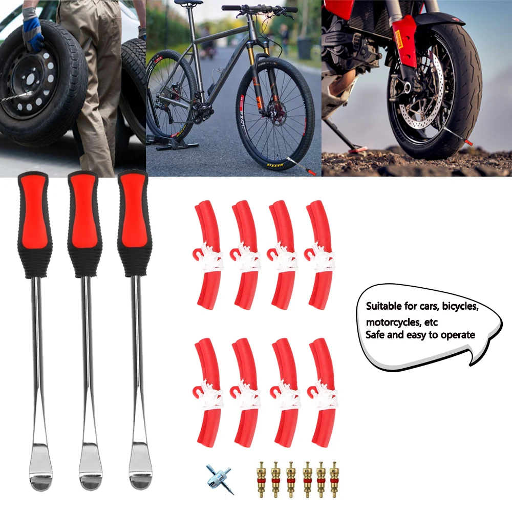 1/6/30Pcs Moto Car Bike Tire Changing Levers Auto Spoon Tire Kit Changing Lever Tool Rim Protector Professional Tire Repair Tool